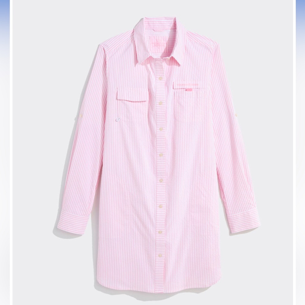 Vineyard Vines Hartley Harbor Coverup size 2 pink - Picture 6 of 10
